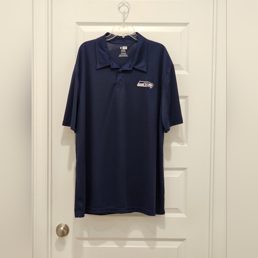 NFL Team Apparel TX3 Cool Seattle Seahawks Polo Shirt, EUC, Size 3XL